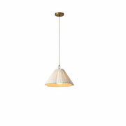 Luminella Textured Scalloped Shade Pendant – Designer Ceiling Light for Contemporary Interiors
